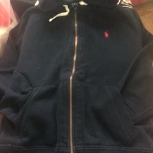 Ralph laurent polo zip up hoody in black